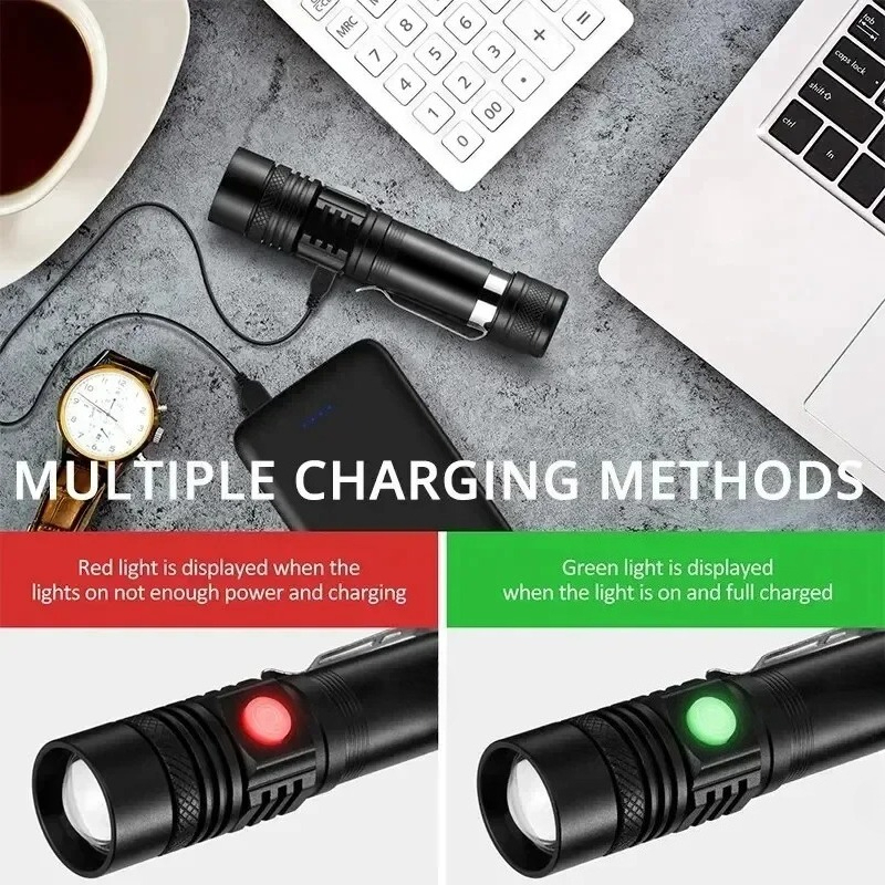 ไฟฉาย LED T6 แบบชาร์จไฟได้, ไฟ - Outdoor Camping Decor บทวิจารณ์และราคา