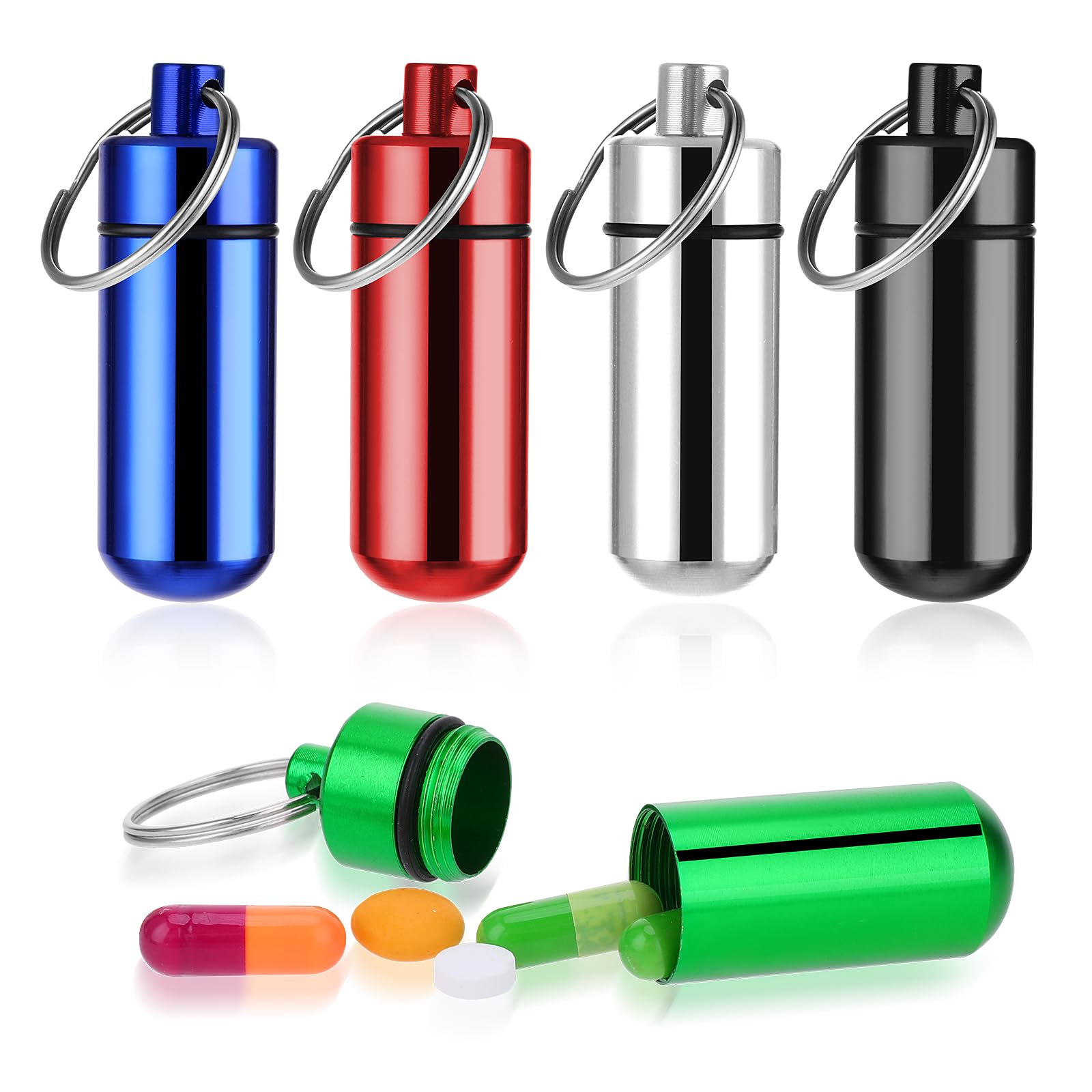 90 ชิ้น Mini Pill Box พวงกุญแจ - Travel Outdoor Camping Youtube บทวิจารณ์และราคา
