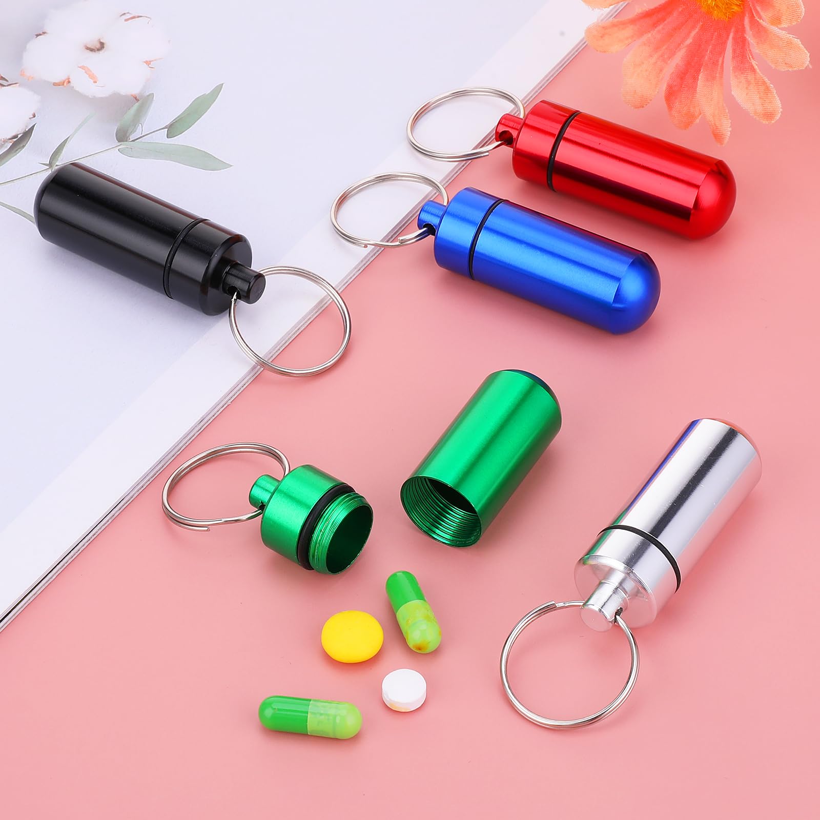 90 ชิ้น Mini Pill Box พวงกุญแจ - Travel Outdoor Camping Youtube บทวิจารณ์และราคา