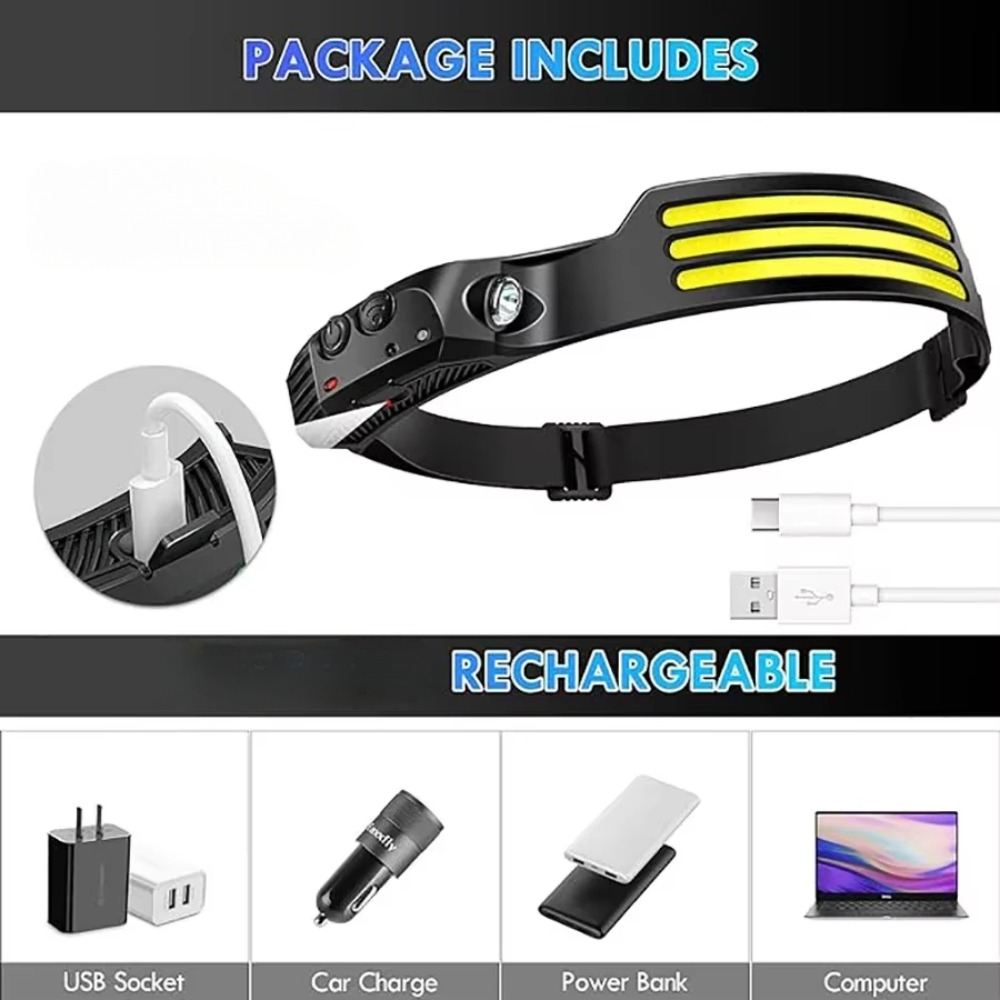 ไฟหน้าแบบเหนี่ยวนำ LED COB แบบ - Outdoor Camping Decor บทวิจารณ์และราคา