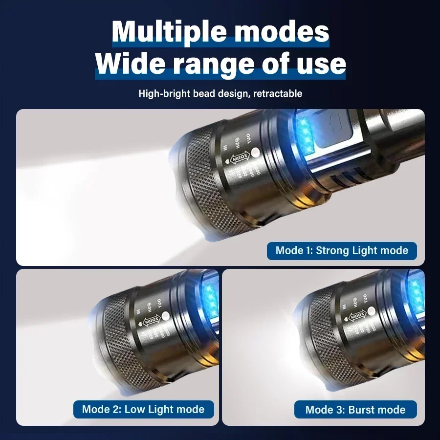 ไฟฉาย LED ยุทธวิธี 2000LM ชาร์ - Outdoor Camping Decor บทวิจารณ์และราคา