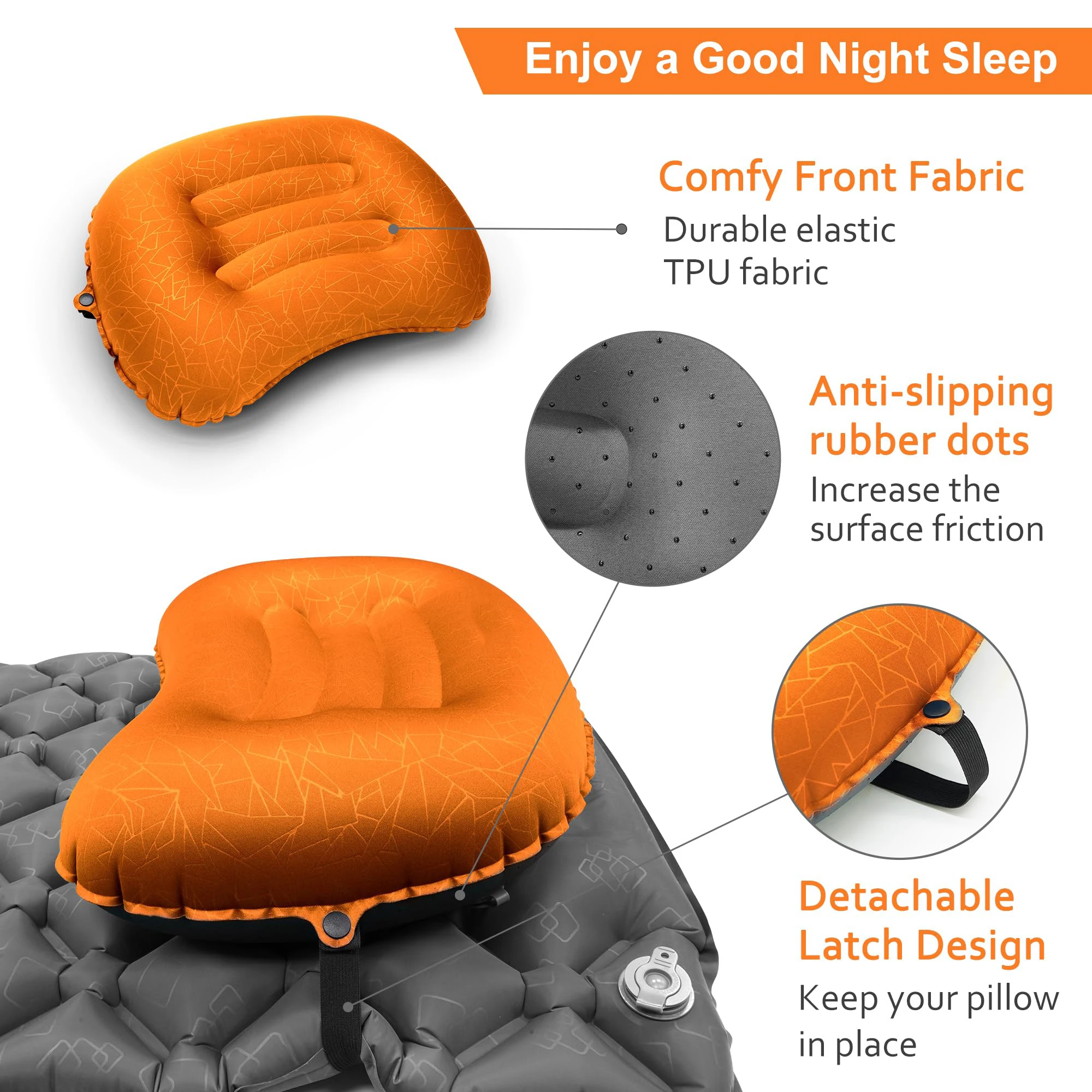 1PC Ultralight Inflatable Camp - Camp Pillow Compressible บทวิจารณ์และราคา