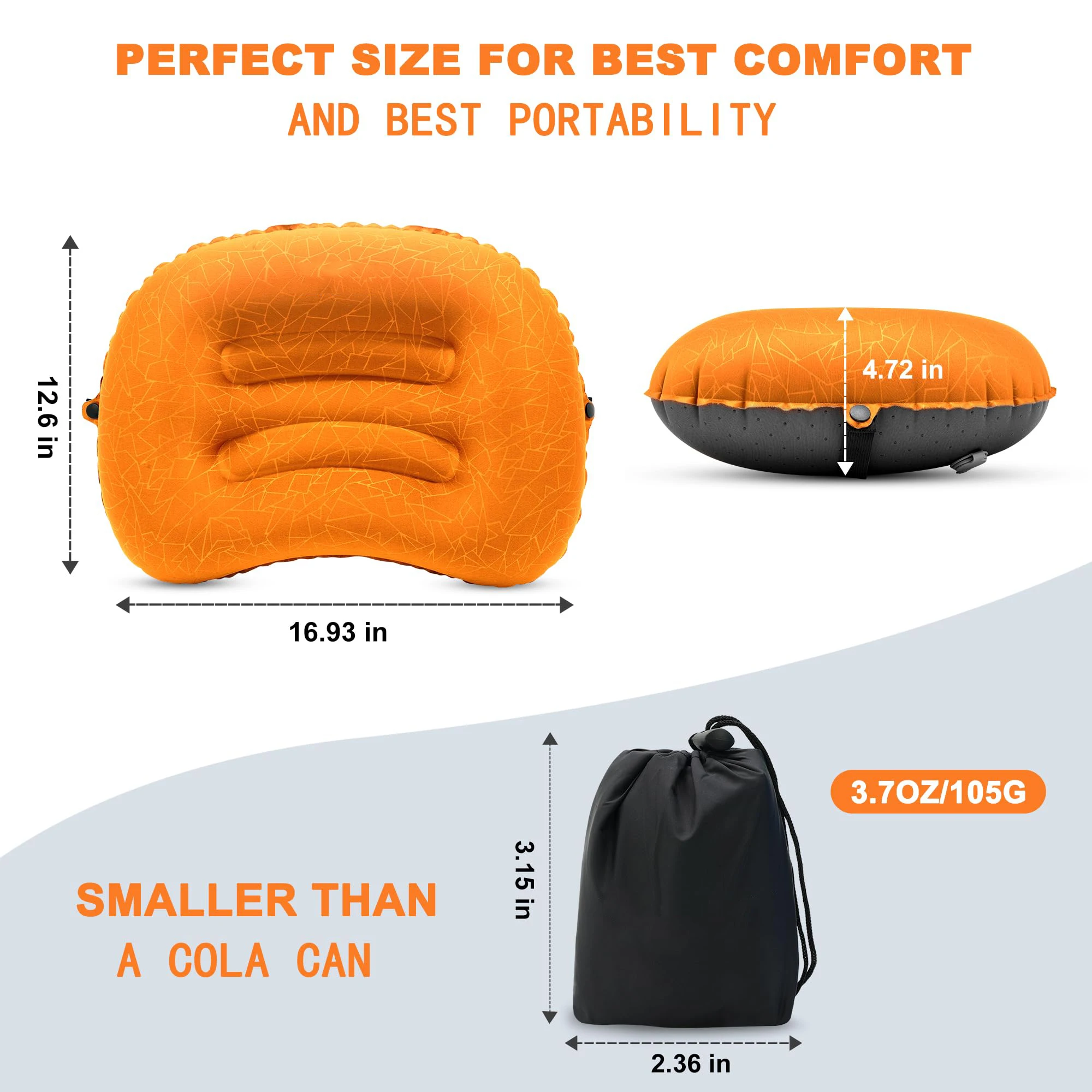 1PC Ultralight Inflatable Camp - Camp Pillow Compressible บทวิจารณ์และราคา